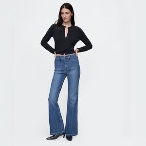 Gap high rise 70s flare jean
